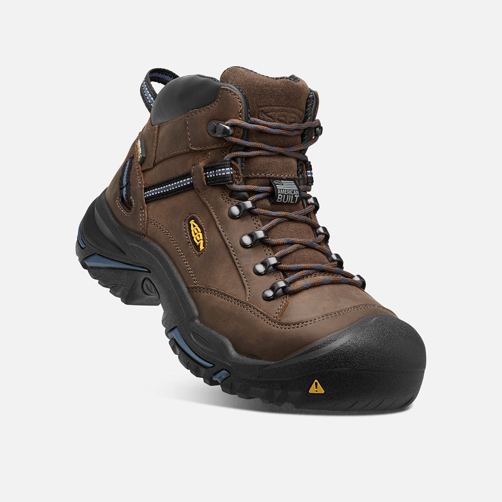 Botas de Trabajo Keen Mexico Marrom - Hombre Braddock Al Waterproof Mid (Steel Toe) - AZ9075384